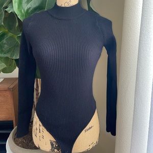 Black Forever 21 Turtleneck Bodysuit